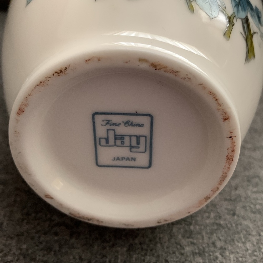 Vintage Jay, fine china Floral and Bird Ceramic Vase made in Japan - Picture 5 of 5